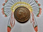 1870 Indian Head Cent,  Bold N,  Looks XF