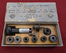 Watchmaker's Kendrick & Davis 126 Wristwatch Mainspring Winder Set in Orig. Box