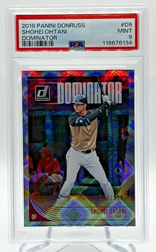 2018 Panini Donruss Dominator  Shohei Ohtani RC /999 PSA 9