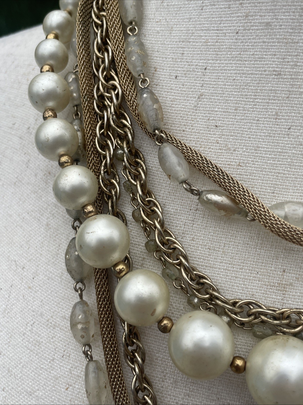 Vintage Unsigned Vendome Multi-Stranded Collar Ne… - image 4