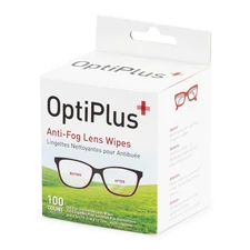 OptiPlus Anti Fog Pre-Moistened Cleaning Wipes for Glasses, Screens, Lenses -...
