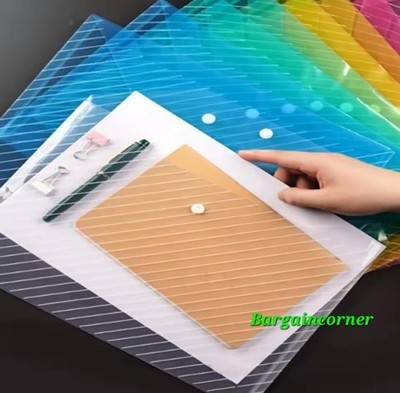 A4 Kunststoff Brieftaschen Dokument Brieftasche Akten Ordner Ablage Schule Büro Akten Hülle