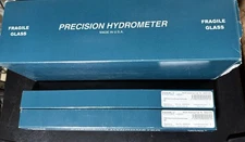 LOT Of 2 VWR PLAIN FORM BAUME HYDROMETER FRAGILE GLASS 34559-925 9/21 34559925