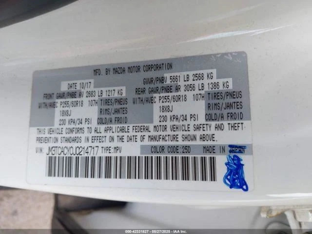 Motor limpiaparabrisas compatible con 16-23 MAZDA CX-9 419610 Foto 2 de 4