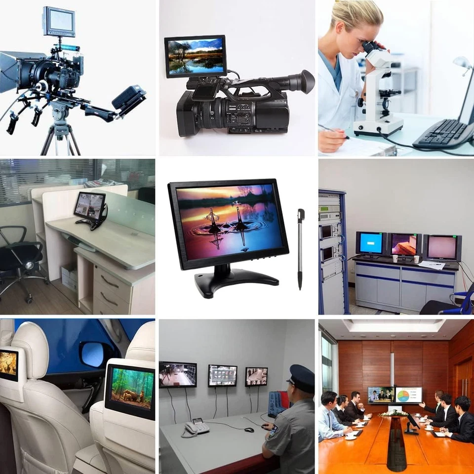 Portable Mini Computer Monitor Security Monitor TouchScreen LCD Display HDMI/VGA - Image 4 of 4