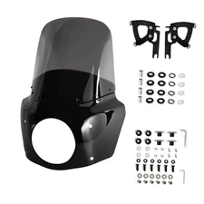 Road Warrior Fairing Kit with 15" Smoke Windshield, Fits 7" Headlight for 