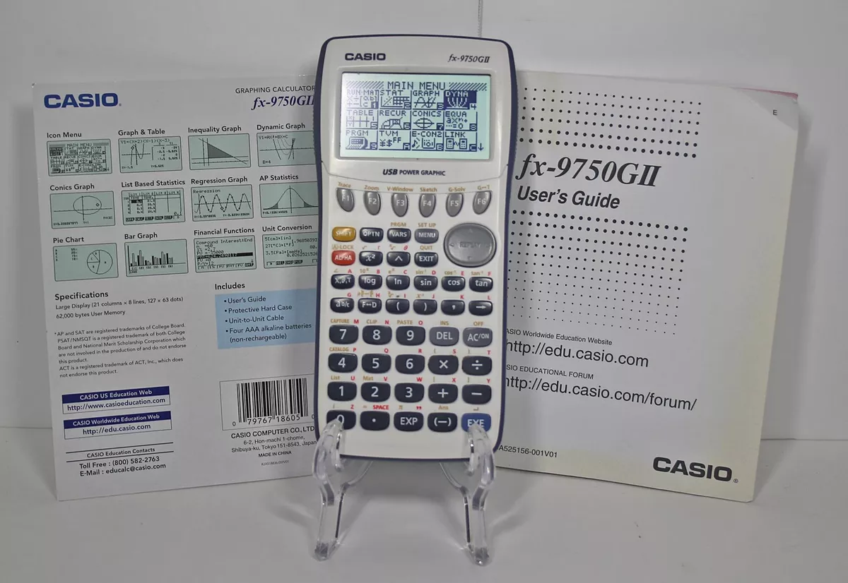 Casio graphics 2025 calculator fx9750gii