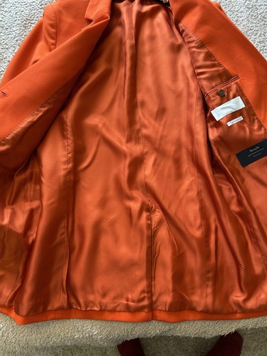 ARKET Marzotto Orange 100% Wool Blazer Jacket Formal Business Career Size 32 - Picture 10 of 15