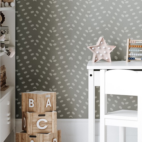 Nursery Wall Decor Stencil / INDIGENOUS - ZigZag Spots Pattern stencil - Picture 3 of 7