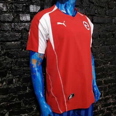 Switzerland Team Jersey Home football shirt 2003-2004 Red Puma