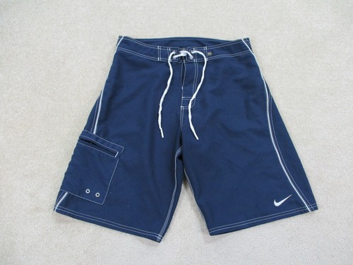 Nike Swim Trunks Mens 30 Blue White 