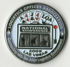 Logistics Officer Association Las Vegas 2000  Challenge Coin  1.75" DIA BX3