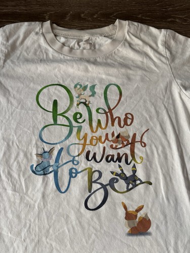 Uniqlo Pokemon Eevee Be Who You Want To Be Umbreon Evolution Shirt sz L Nintendo