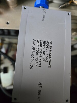 Delta Microwave L5663 GPS Filter/Amplifier L1=1575.4 L2=12276 MHz Tested OK