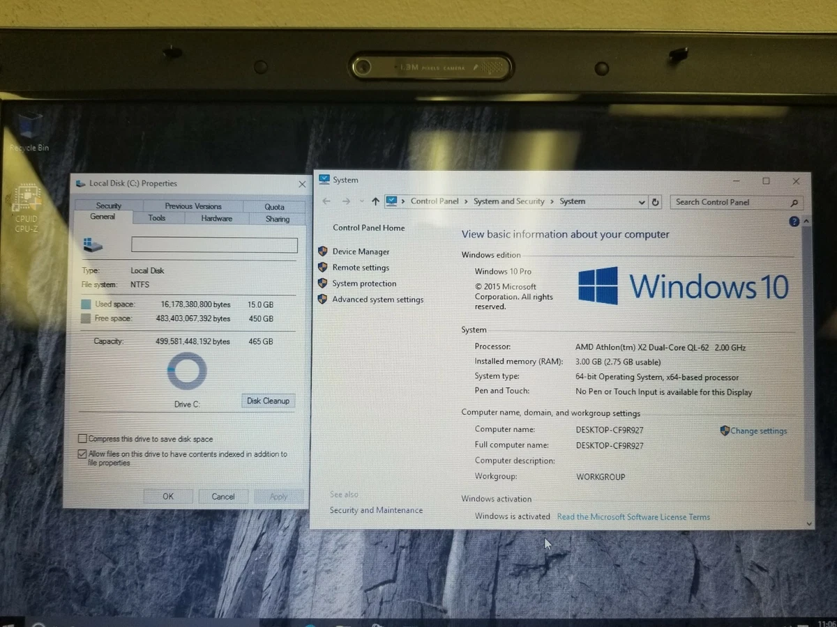 Asus X50Z-AP192A AMD Athlon X2 QL-62 2.0 GHz 3 GB RAM 500 GB HDD.