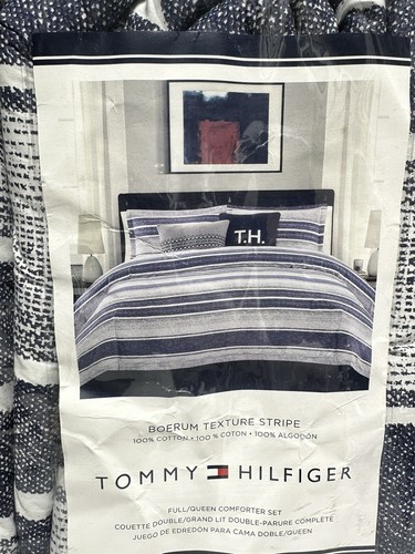 Tommy Hilfiger Robinson Stripe Comforter Set FULL/QUEEN - Picture 3 of 5