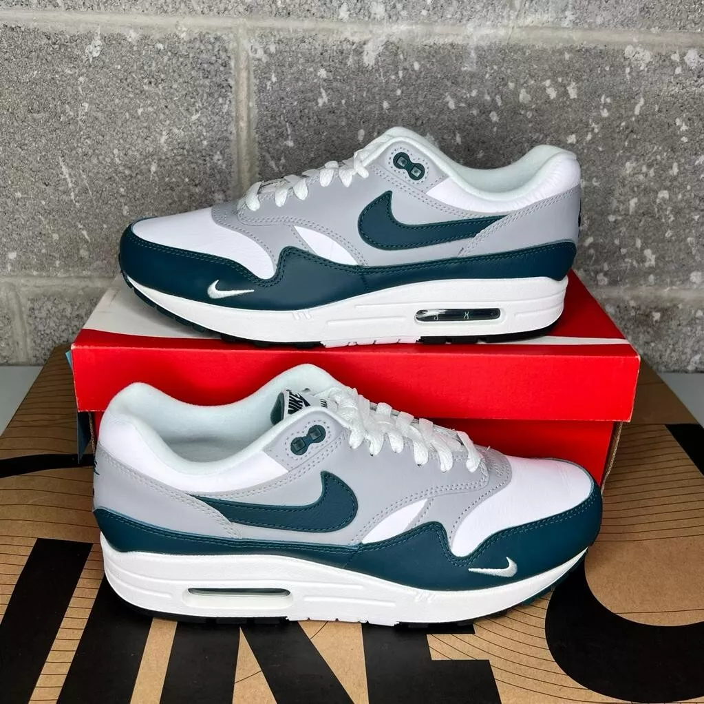 Nike Air Max 1 LV8 White Dark Teal Green Wolf MEN'S 8.5/ WOMEN'S 10 DH4059  101