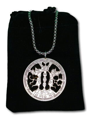 Cut Coin Necklace Gemini Zodiac Astrology Sign Fantasy Custom Hobo