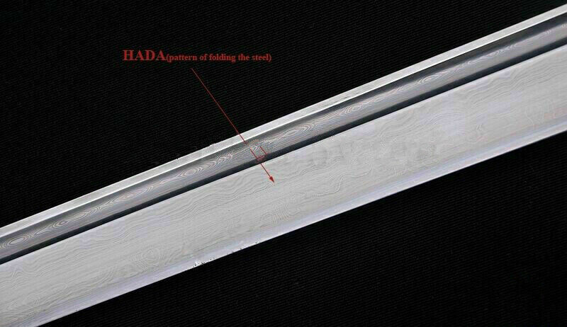 Damascus Folded steel Ninja Sword Japanese Samurai Shirasaya Katana Full Tang