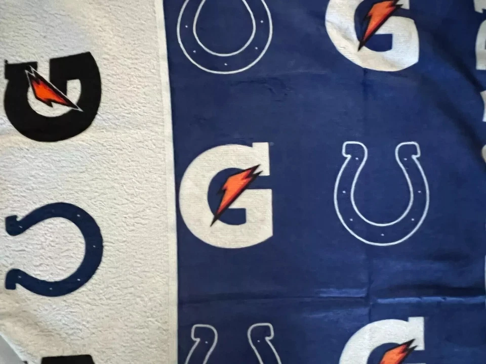 Indianapolis Colts NEW NFL Pro Team WinCraft Teal Gatorade Sideline Towel 41x21 - Image 3 of 4