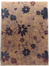 Suede Cover Flower Pattern Hollow Book Hideaway Safe Box 15×11×3" High Quality 