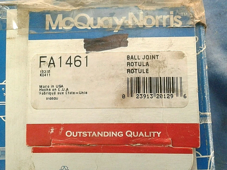 Rótula McQuay-Norris FA1461 inferior Ford F100-150 Ranger Bronco II 1981-97 EE. UU. Foto 2 de 4