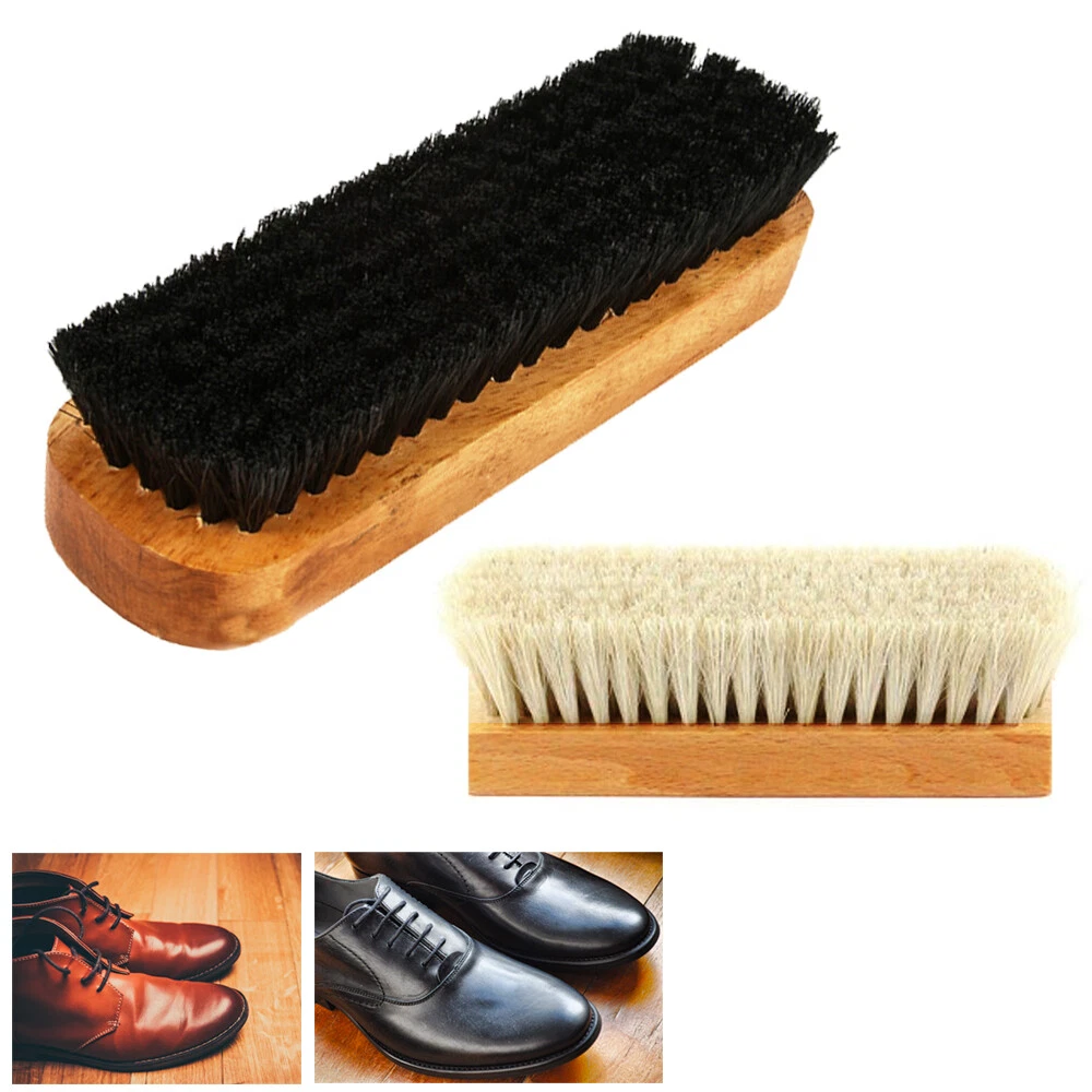 10 Lot Wood Brush Shoe Shine Polish Applicator Clean Wax Buffing Boot Purse  Care