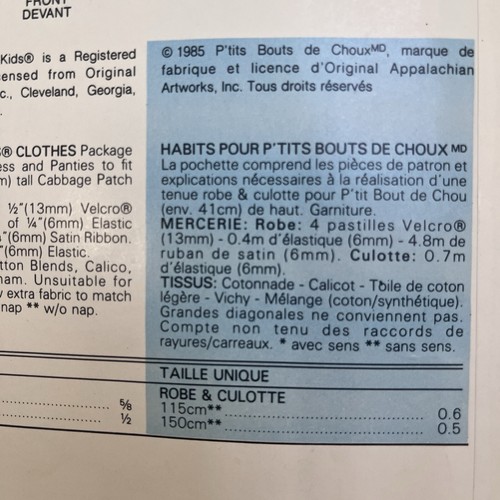 Toppa cavolo vedi e!cucire modello 5423 abito e mutandine completo 1985 Butterick - Foto 11 di 20