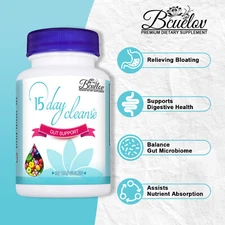 15 Day Cleanse - Intestinal and Colon Support Detoxifying 30 Capsules 300 mg