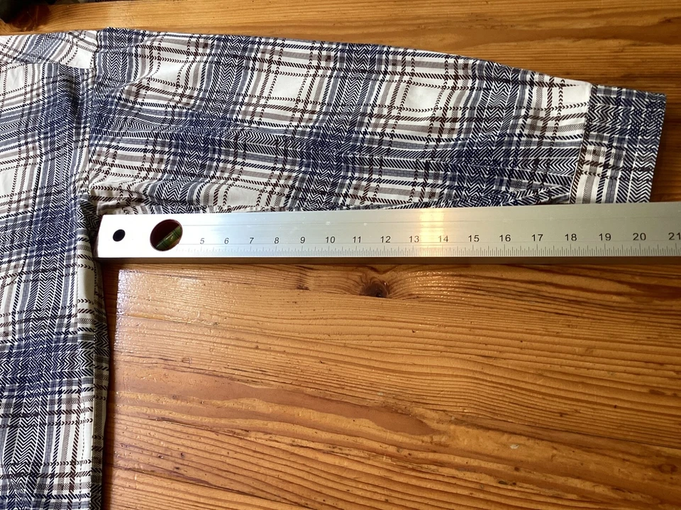 Camisa masculina Tommy Hilfiger manga longa marrom xadrez algodão tamanho M vintage - Imagem 4 de 4