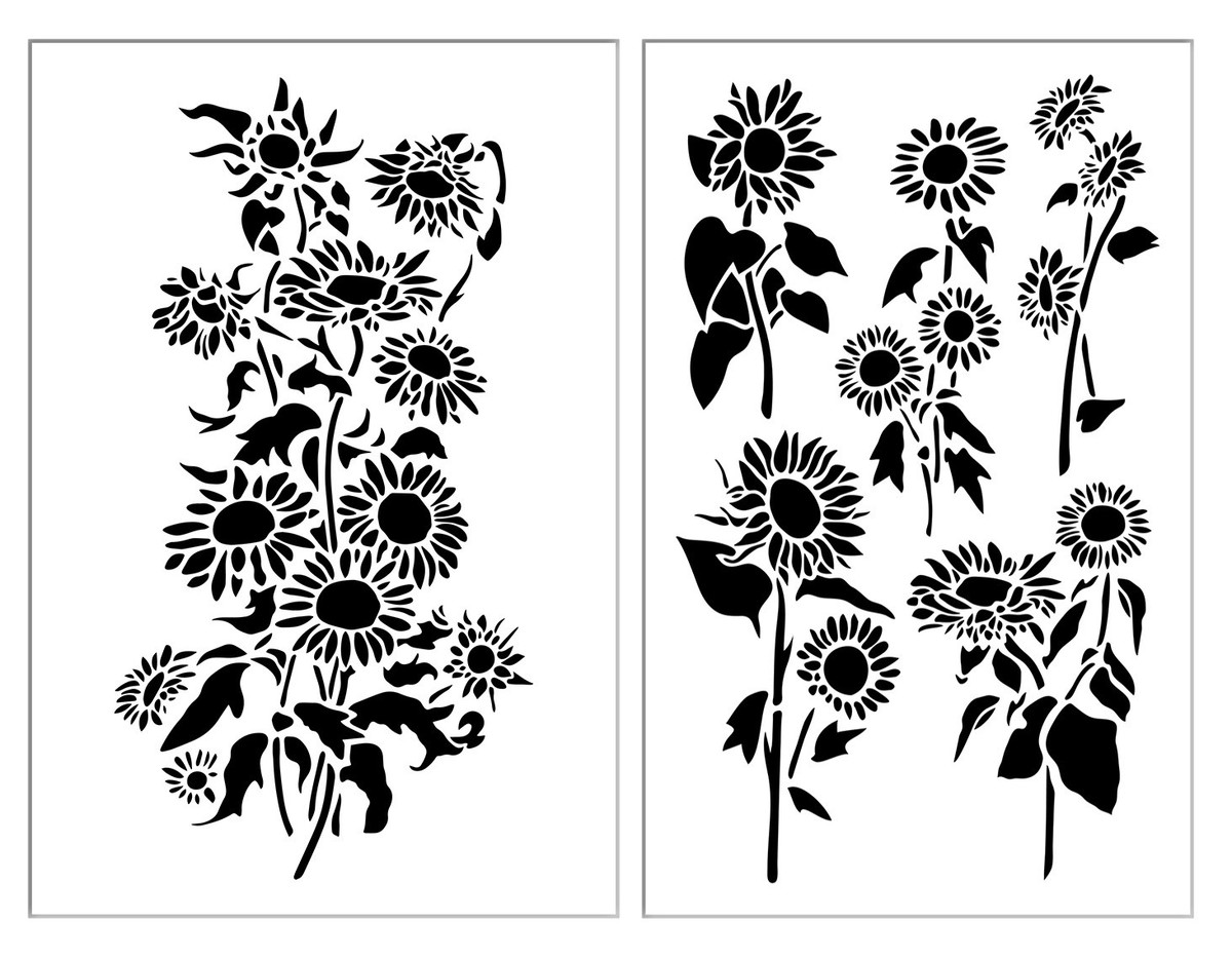 いのの Painting Stencils Hawaiian Plumeria Flower Wall Craft