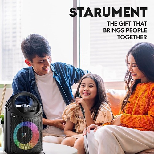 Cassa Altoparlante Bluetooth Ricaricabile Portatile RGB Microfono USB TF ZQS6122 - Foto 3 di 11
