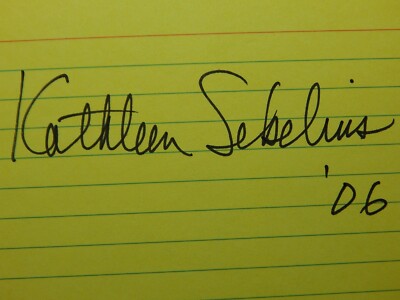 Kathleen Sebelius Kansas Gov US Sec H&H Srvs Autograph Signature Signed Card