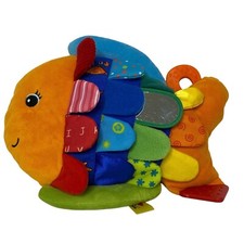 Melissa  Doug Ks Kids Flip Fish Plush Stuffed Animal Sensory Tactile Toy 10"