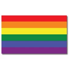 Gay Pride LGBTQ Rainbow Flag Car Magnet Decal, 7x12 Inches, in Support of LGBTQ