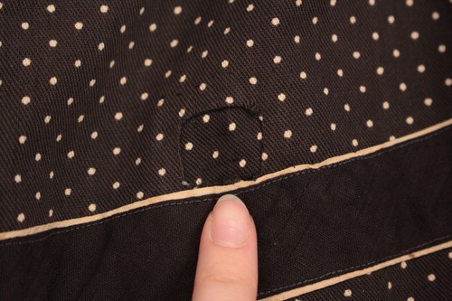 VTG Women's Antique Edwardian Late 1800s Black & Cream Polka Dot Skirt Sz L/XL - Picture 21 of 24