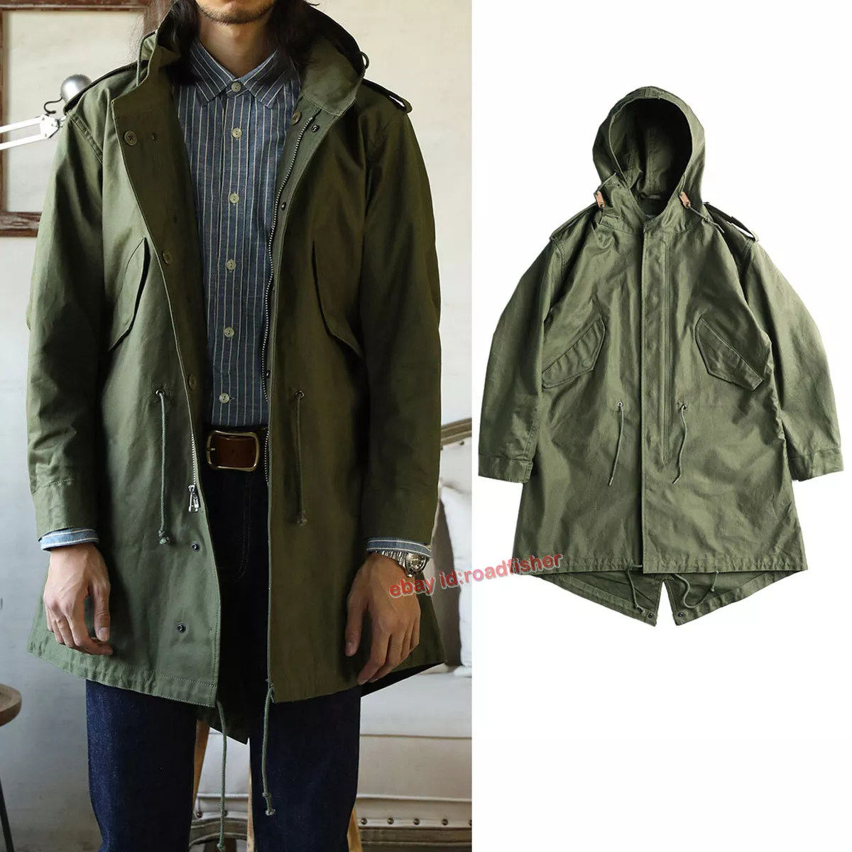 Military Retro M51 Parka Men's Windbreaker Loose Military Coat Cotton Jacket Top