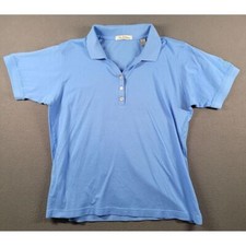 Peter Millar Polo Shirt Mens L Blue Golf Short Sleeve Marathon Beach