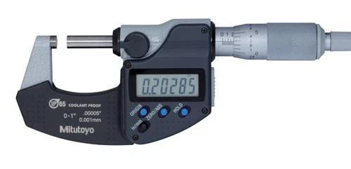 Mitutoyo 293-330-30 Digimatic Micrometer, 0-1"/0-25mm Range, .00005"/0.001mm 