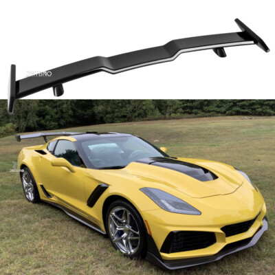 57''For Chevy Corvette C8 C7 C6 TRD Style Car Rear Trunk Spoiler Wing Gloss Black