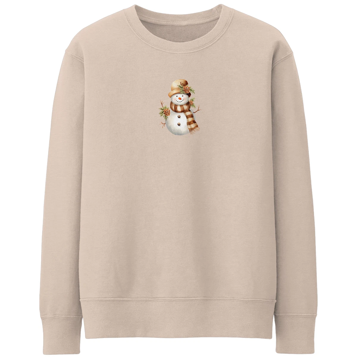 Christmas Gold Snowman Sweatshirt For Women Chirstmas Casual Her