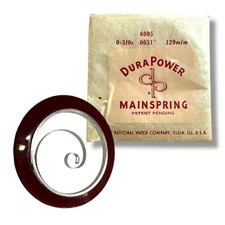 Elgin 0-3/0s Mainspring #6095 Watch Part #2097 Strength .0051 VTG NOS Read!