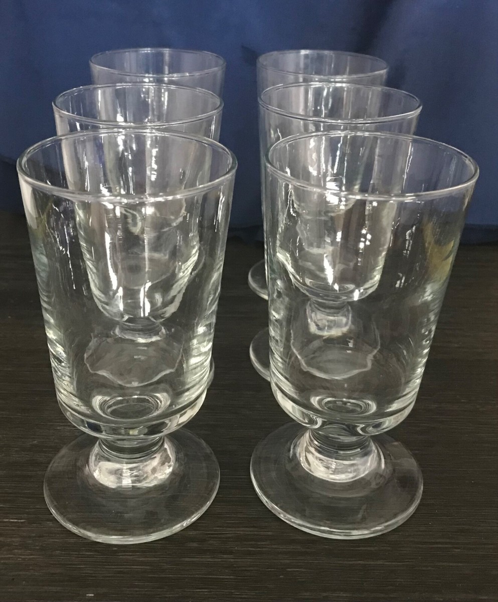Set of Barware Footed Glass Highball Glass Vintage