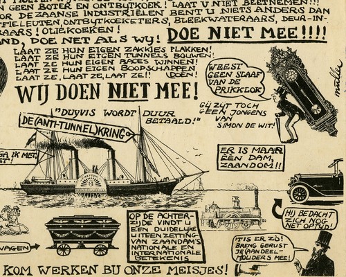 Original Print-Pamphlet against building the Coentunnel in Amsterdam-Muller-1959 - Picture 6 of 6