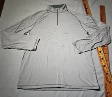 Merino Blend By Paradox Shirt Mens Large Gray Base Layer Quarter Zip Pullover