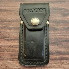 Maxam Leather Pocket Knife Sheath W/Retaining Flap Belt Loop