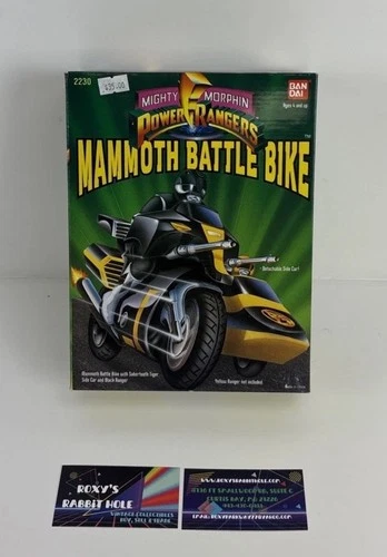 Vintage Mighty Morphin Power Rangers Black - Mammoth Battle Bike Bandai 1993