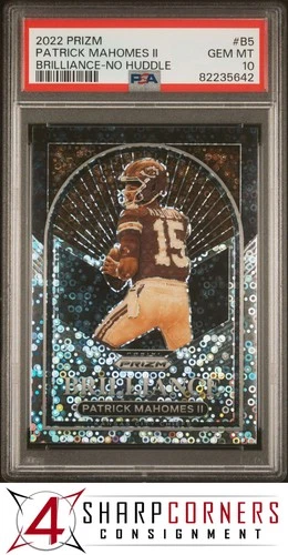 2022 PANINI PRIZM BRILLIANCE NO HUDDLE #B5 PATRICK MAHOMES II PSA 10