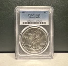 1992 $1 American Silver Eagle MS69 PCGS