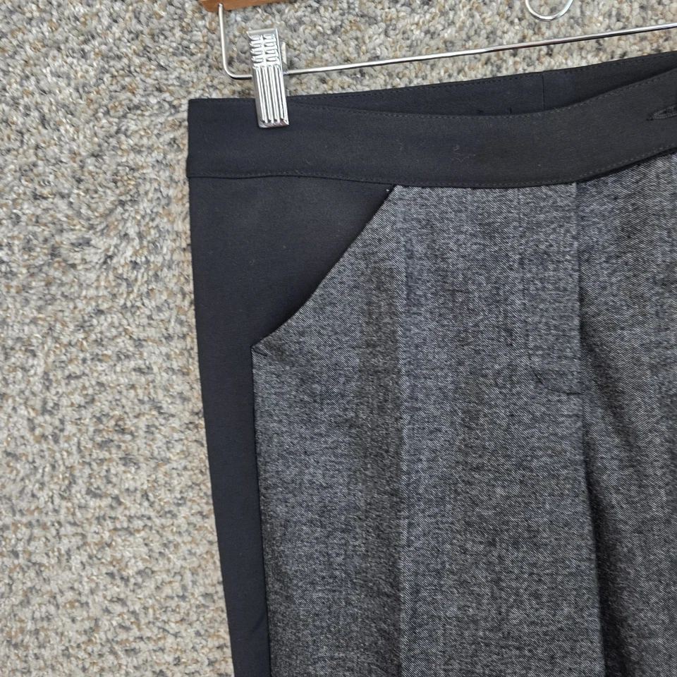 Pantalones Copine para mujer 36 EE. UU. 4 pantalones de punto jaspeado en contraste panel frontal Foto 3 de 4